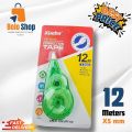 High Quality Correction Tape For Instant Corrections 12m x 5mm - Large, Correction Tape - Pack of 1Pcs Correction Tape 12 Meter X 5 MM, for Journal, Correction Pen, Whitener for Correction, Stationary Items, Correction Pen Tape. 