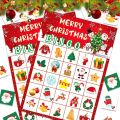 New Merry Christmas Christmas Bingo Cards Navidad Natal Card Game New Year Party Game 2025 Bingo Game Cards Gift. 