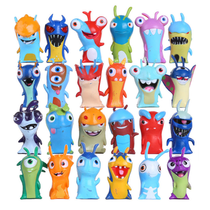 SAKURA 24pcs/set Slugterra Action Figures Toy 5cm Mini Slugterra Anime Figures Toys Doll Slugs Children Kids Boys Toy