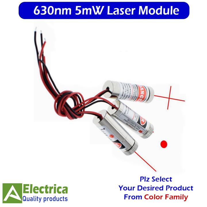 650nm 5mW Red Line Dot Cross Laser Module Head Glass Lens Adjustable Laser Diode Head Industrial Class by ELectrica