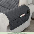 Quilted Sofa Covers - 3 Seater - Cotton - Sofa Runners With Side Pockets. 