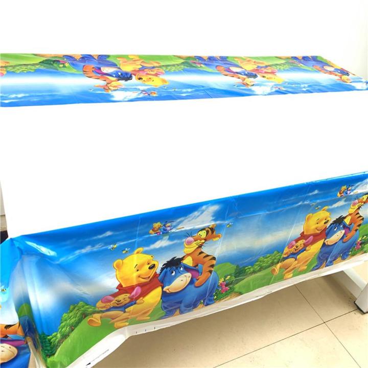 1PC Disney Winnie the Pooh Tablecloths Winnie The Pooh Birthday Party Supplies Winnie the Pooh Disposable Tablecloths 1.1*1.8M