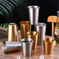 Stainless Steel Metal Cup Beer Cups White Glass Coffee Tumbler Travel Camping Mugs Drinking Coffee Tea Mug Set Outdoor. 