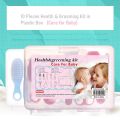 Newborn Health care Set Kids Grooming Kit Safety Manicure Nail Clippers Comb Emery Hairbrush Thermometer Baby Care tool. 