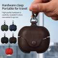 Protective Leather Case for Samsung Galaxy Buds 3/3 Pro with Lock and Metal Clasp. 