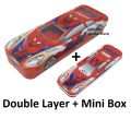Car Style Geometry Box Pencil Box for Kids (Steel Material) 2 in 1 Geometry Box in New Style. 