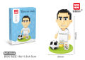 Wise hawk 2574-2645 Micro Particle Assembled Building Block Toys Football Series Star Player Decoration Children's Gift. 