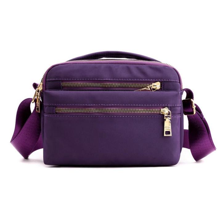 New solid color handbag casual durable nylon shoulder handbag