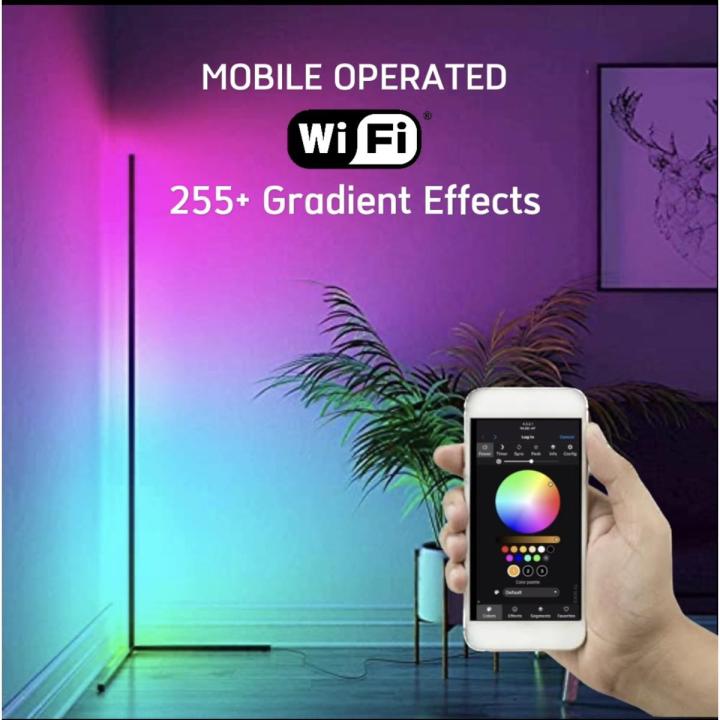 RGB CORNER LAMP,FLOOR LAMP,MOBILE OPERATED,GRADIENT EFFECTS,MILLIONS OF COLLOURS TO CHOOSE FROM