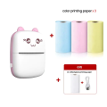 Pocket Inkless Mini Printer - Thermal Portable Bluetooth Wireless Mini Printer For Kids - 1080P Instant Camera Printer 2.8 inch IPS Screen, Front and Rear Dual Lens Camera - Pink & Blue. 
