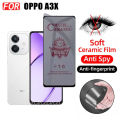 OPPO A3x Privacy Tempered Glass OPPO A3 Pro 5G Screen Protector A60 4G A79 A58 A78 A18 A38 Camera Lens Glass+Back Film. 