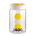 1000ml/1500ml Press Type Airtight Food Storage Containers Vacuum Sealed One Button Opening Dried Fruit Tea Containers with Lids Large Capacity Dry Cereal Milk Powder. 