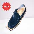Norozi blue chappal with tire sole. 