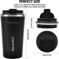 Imported 380ml / 500ml Thermos Stainless Steel Hot and Cold Tea Coffee Cup Mug Thermal Hot Water Bottle for Sport Gym Insulated Coffee Cup Travel Flask Tea Coffee Cup Mug. 