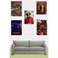 Set of 5-The Weeknd Aesthetic Music Posters Room Posters Vinyl Paper Music Vintage Posters Home Room Art Painting Wall Poster. 