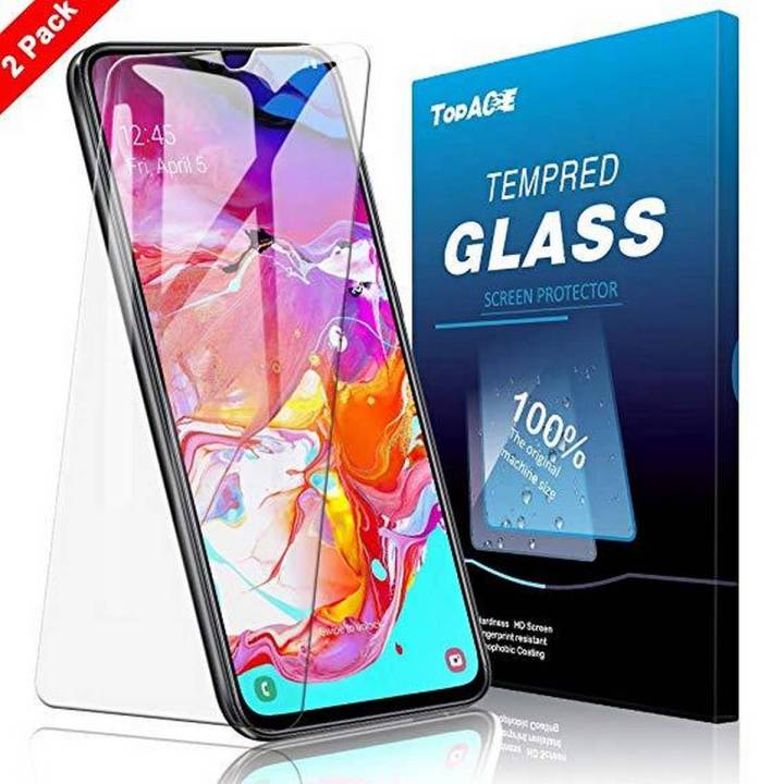 2 Pcs Samsung A70 Polish Tempered Glass Screen Protector For Samsung A70
