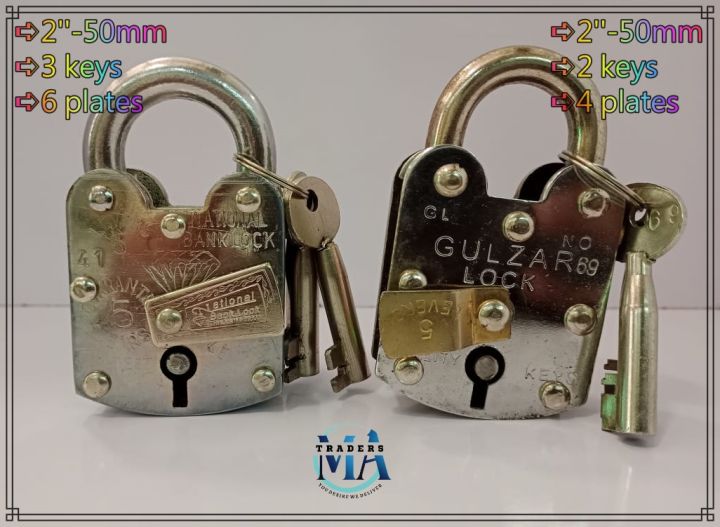 Heavy Duty Padlock with Iron Plates, Pakistani Kashmiri Desi Locks ...