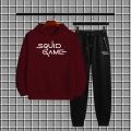 Squid game Printed winter Hood Tracksuit For Men and Boys. 