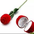 Brand New Red Rose Flower Ring Box. 