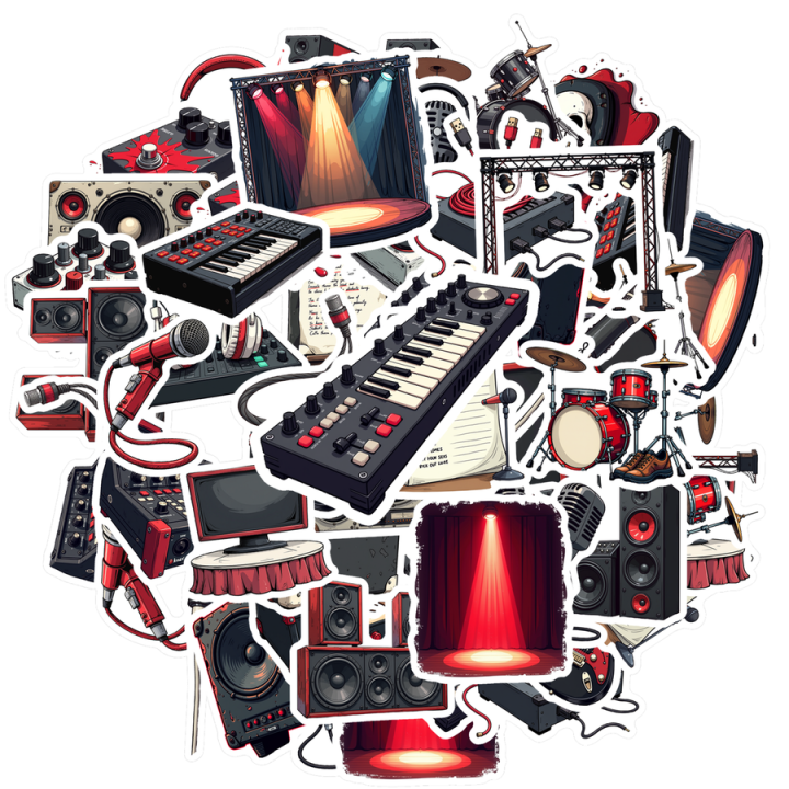 Sound Kids Stickers musical Children Stickers performance concert PVC ...