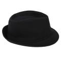 Black Fedora Plain Hat Outfit accessory for Gangster Fancy Dress. 