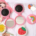 Portable Folding Hair Comb with Mirror Mini Air Cushion Massage Brush for Travel Home Use. 