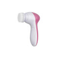 5-in-1 Beauty Care Brush Massager Scrubber Face Skin Electric Facial Cleanser (Pink, White). 
