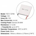 Thermoelectric Cooler Peltier Module TEC1-12706 12VDC 6A Cooling Refrigeration Plate. 
