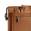 Leather Laptop Bags – 100% Genuine Cowhide Office Briefcase for Men & Women | Stylish Laptop Shoulder Bag with Multiple Compartments – Brown. 