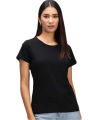 The Vintage Clothing black premium quality T shirt top for women. 
