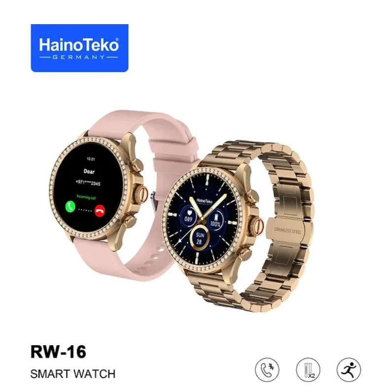 HAINO TEKO RW 16 Smart Watch Stylish Smartwatch for Women Golden Daraz.pk