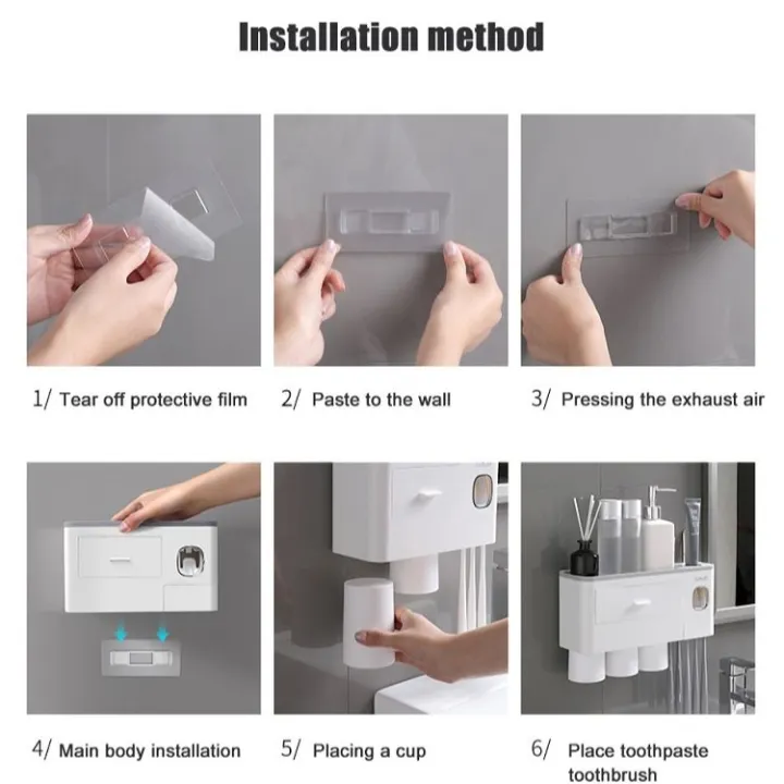 Dustproof%20with%20Super%20Sticky%20Suction%20Pad%20Wall%20Mounted%20Toothbrush%20Holder%20and%20Automatic%20Toothpaste%20Dispenser%20-%20Image%208