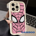 Trendy Brand Marvel Cool Spider-Man Web Case Compatible for IPhone 15 11 13 12 14 Pro Max 7Plus XR 15 7 6 8 6S Plus X XS Max SE 2020 Angel Eyes Marvel Cartoon Shockproof Soft Cover. 