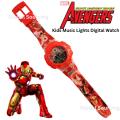 Kids Music Lights Digital Watch Avengers Pony Sofia Kids Character Toy Wrist Watches for Boys & Girls. 