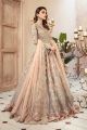 Luxury Bridal Maxi Dress – Heavy Embroidered with 3D Flowers and Pearl Detailing. 