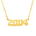 Gold Year Necklaces Number Date Of Birth Necklace Jewelry 2000 2001 2002 2003 2004 2005 Collier Femme bf. 