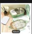 ATN AS Tedemei Stainless Steel Rectangular Insulated Lunch Box with Mini Salad Box- 710 ML. 