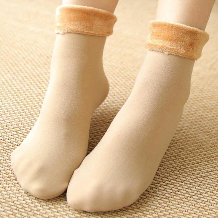 Best Quality Thermal Fleece Socks Autumn Winter Plus Velvet Thick Socks  Fleece Lined Warm Socks Fuzzy Soft Women Thick Sock