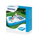 BESTWAY 54150 Deluxe Blue Rectangular Family Pool | 3 Rings Pool  - 10' x 6' x 18". 