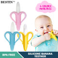 Banana Shape Silicone Baby Teether, Baby Teether Toy, Baby Accessories, Baby Silicone Banana Teether, Teether For Babies And Infants, Very Soft Banana Design Baby Teether Silicone. 