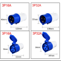 1Set Coupler Industrial Plug Socket Movable Connector 3Pin 4Pin 5Pin 16A 32A IP44 Waterproof Male Female Electrical Connection. 