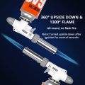 Kitchen Culinary Torch, Professional Torch Kitchen Blow Lighter Adjustable Flame with Reverse Use for Creme Brulee, Searing, Baking, BBQ (Butan Gas Not Included). 