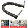 Telephone Handset Phone Cable Extension Cord Telephone Spiral Receiver Connector Spring Wire RJ10 Plug PTCL Landline Telephone Receiver Cable 1M. 