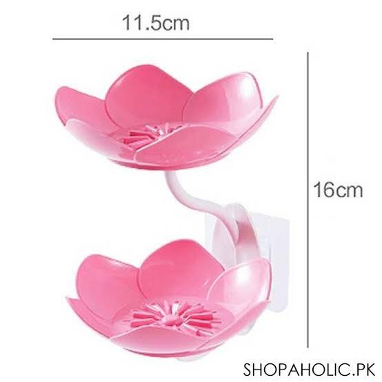 Double layer flower soap holder tray
