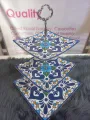 3 Tier Cup Cake Stand - Square - Premium Melamine Quality. 