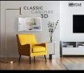 Bathroom Cabinet Plastic Double Door 5 Partition. 