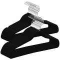 Fast Forward Premium Velvet Hangers 10 Pack - Non-Slip & Durable Clothes Hangers | Black with 360 Degree Rotatable Hook | Heavy Duty Coat Hangers. 