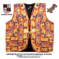 Sindhi Embroidered Waistcoat Koti for Female Adults crafted with Embroidery & Reflective Sequins Waist Coat Sleeveless. 