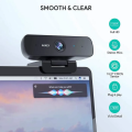 AUKEY 1080p Webcam, Full HD USB Computer Camera with Stereo Microphones and High Dynamic Range for PC/Laptop Video Calling & Recording. 