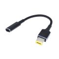 100W USB Type C Female to Square Plug Converter USB-C Fast Charging Cable Laptop Dc Power Adapter Connector for Lenovo Thinkpad. 